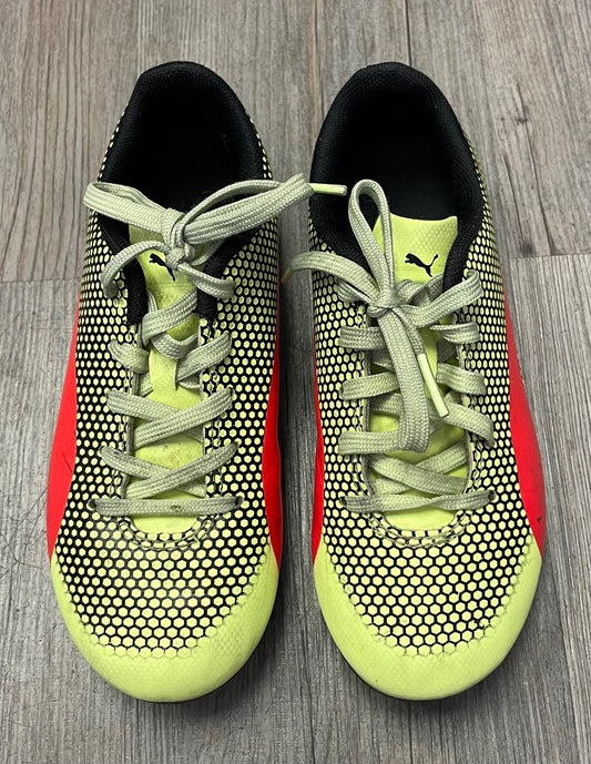 Yellow Puma Outdoor Soccer Cleats, 13Y