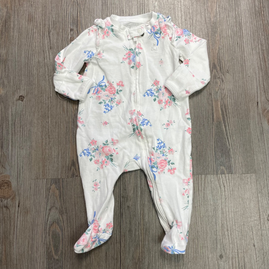 Floral Gap PJ Onesie, 0-3M