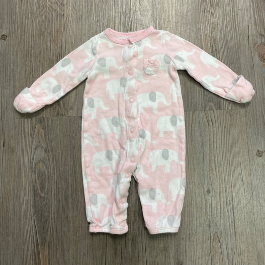Elephant Print Carters PJ Onesie, Newborn