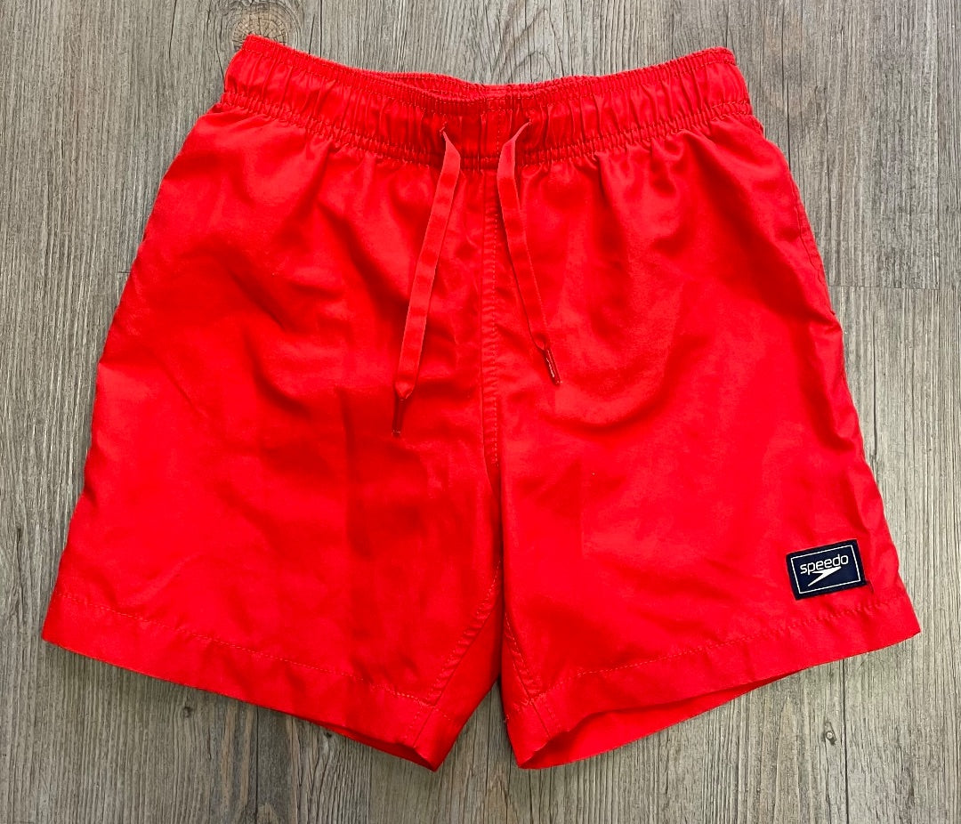 Red Speedo Swimming Shorts, 6-7Y