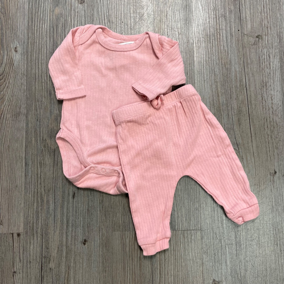 Rose Pink Fox 2PC Clothing Set, Newborn