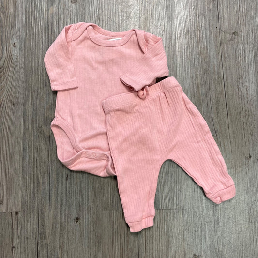 Rose Pink Fox 2PC Clothing Set, Newborn