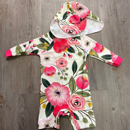 Floral Up And Fast 2PC LS Bathing Suits, 9-12M