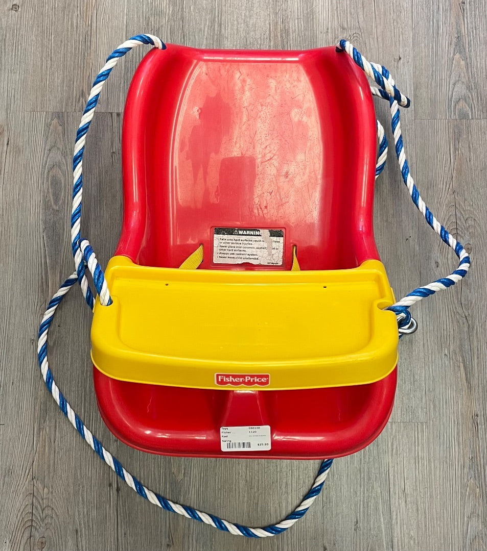 Red Fisher Price Swing, 6M-36M  45LBS Max