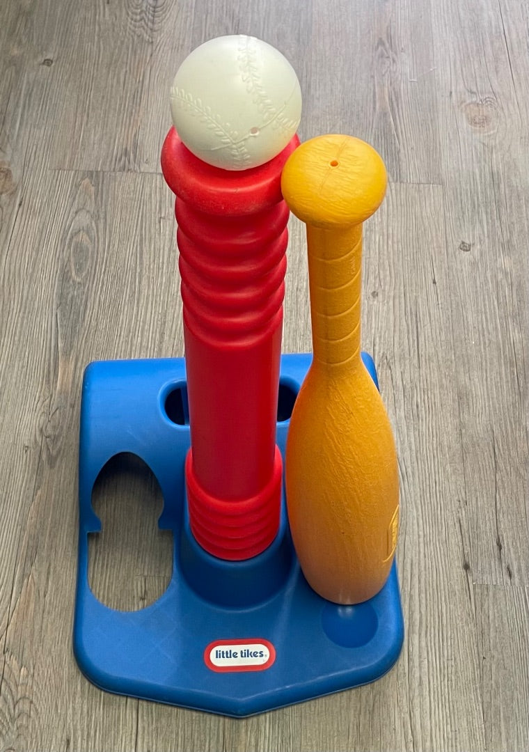 Blue/Red/Yellow Little Tikes Tee Ball Set