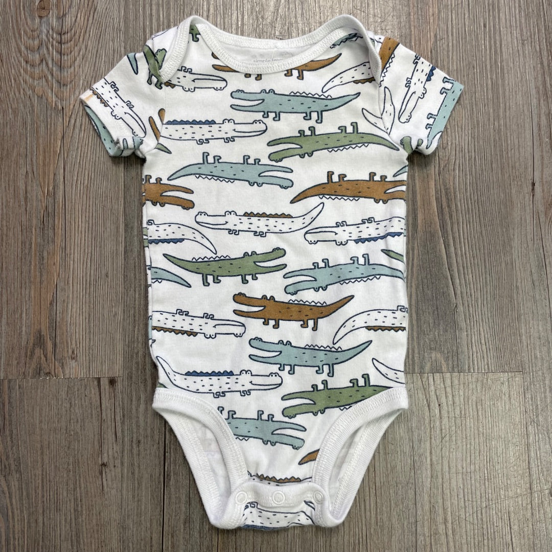 Crocodile Print Carters SSL Onesie, 3-6M