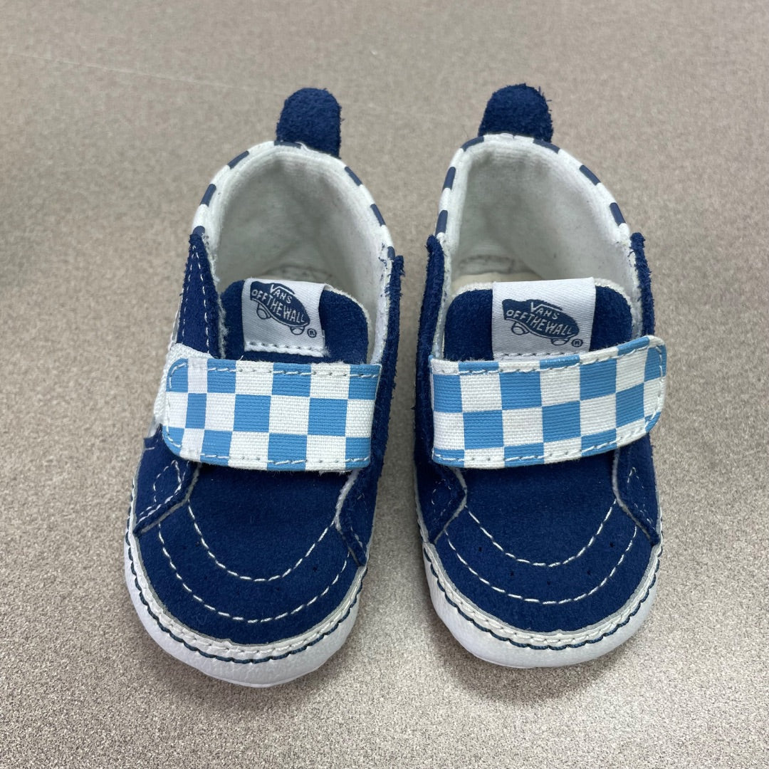 Blue Vans Baby Velcro Shoes, 3.0 Infant