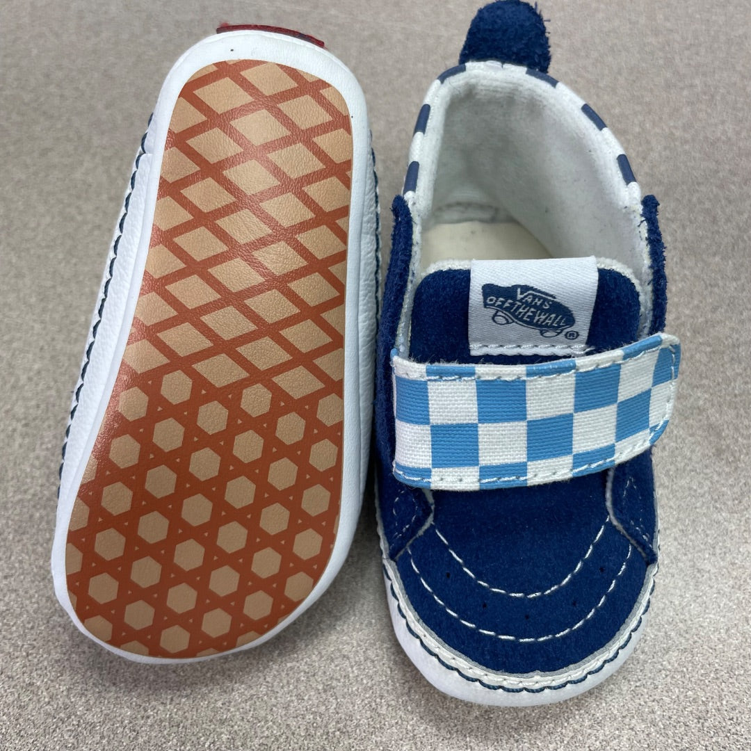 Blue Vans Baby Velcro Shoes, 3.0 Infant