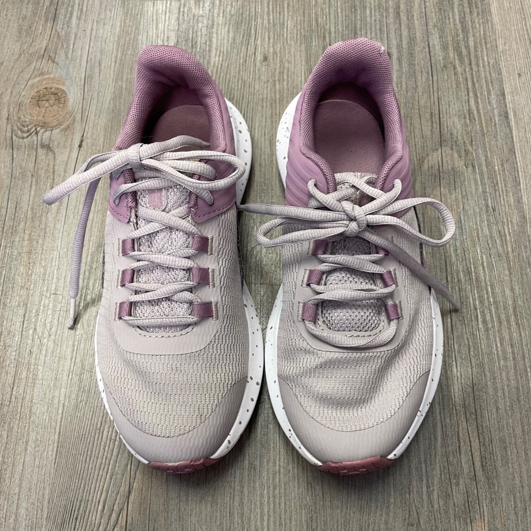 Purple Under Armour Lace Up Running Shoes, 4.5Y