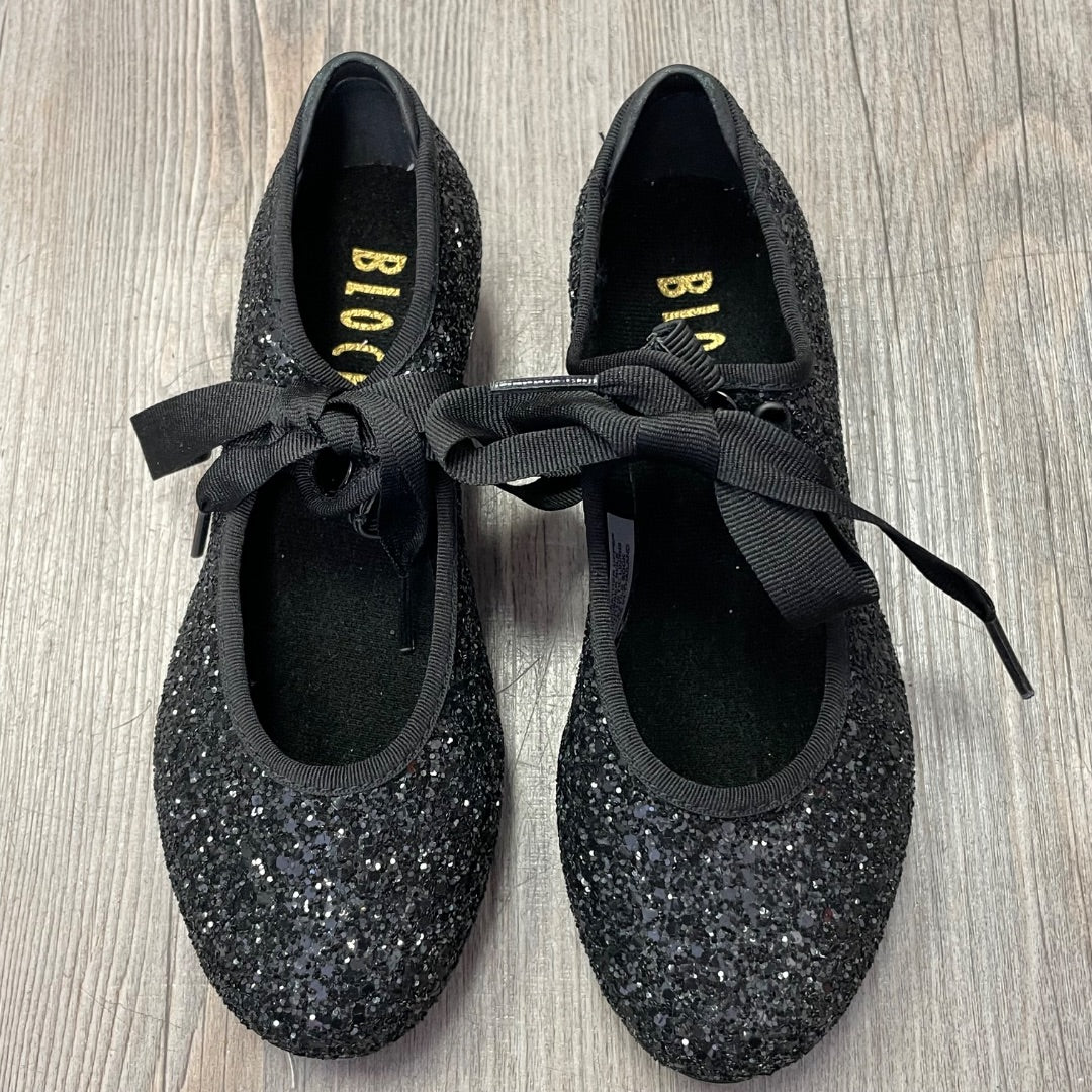 Glitter Black Bloch Tap Shoes, 12.5Y