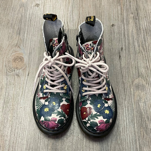 Floral Dr Martens Hightop Side Zip Boots, 13Y
