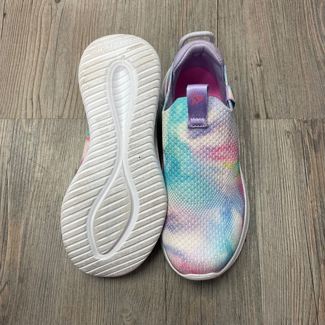 Tiedye Skechers Slip On Stretch Fit, 12Y