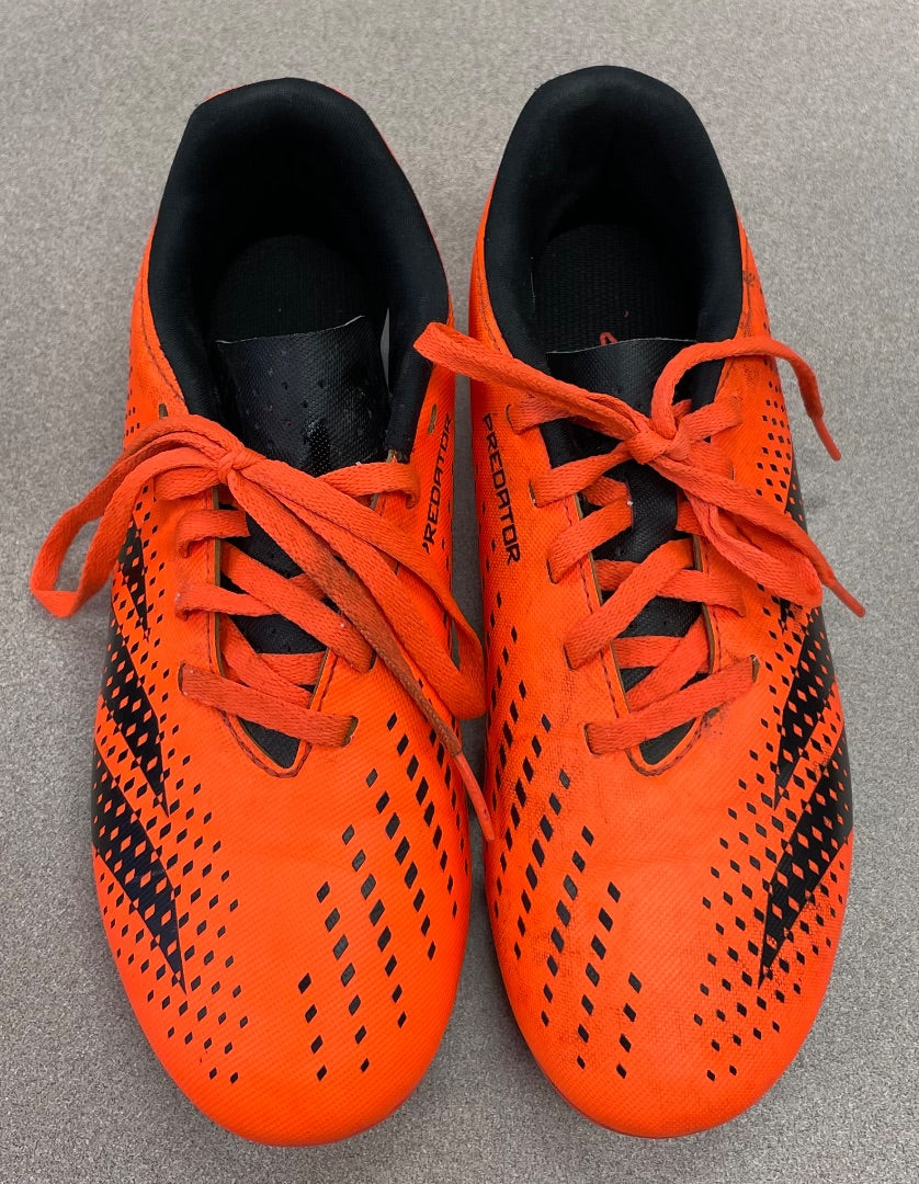 Orange Adidas Soccer Cleats, 3Y