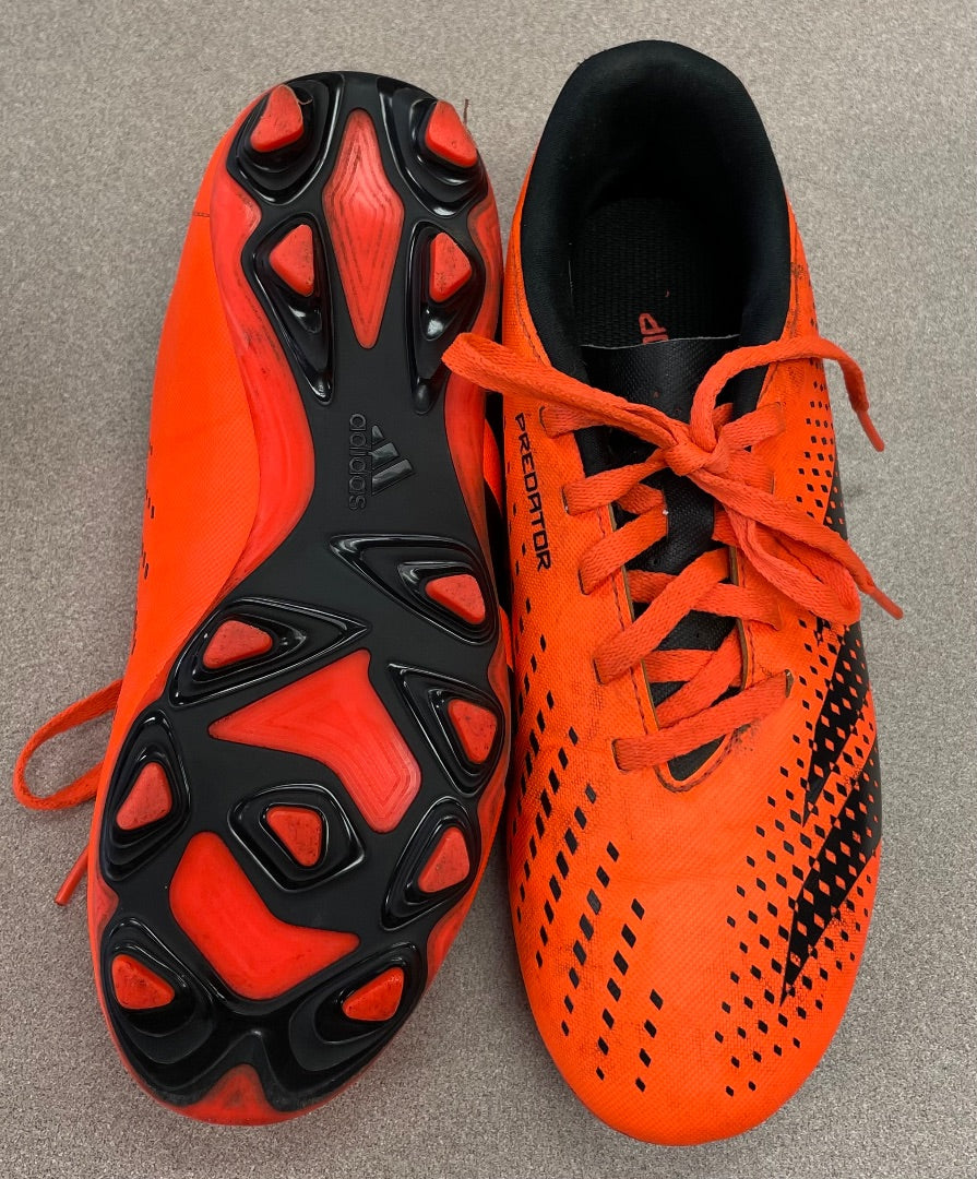 Orange Adidas Soccer Cleats, 3Y