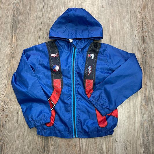 Blue Monkey Bars Lined Hooded jacket, 5-6Y