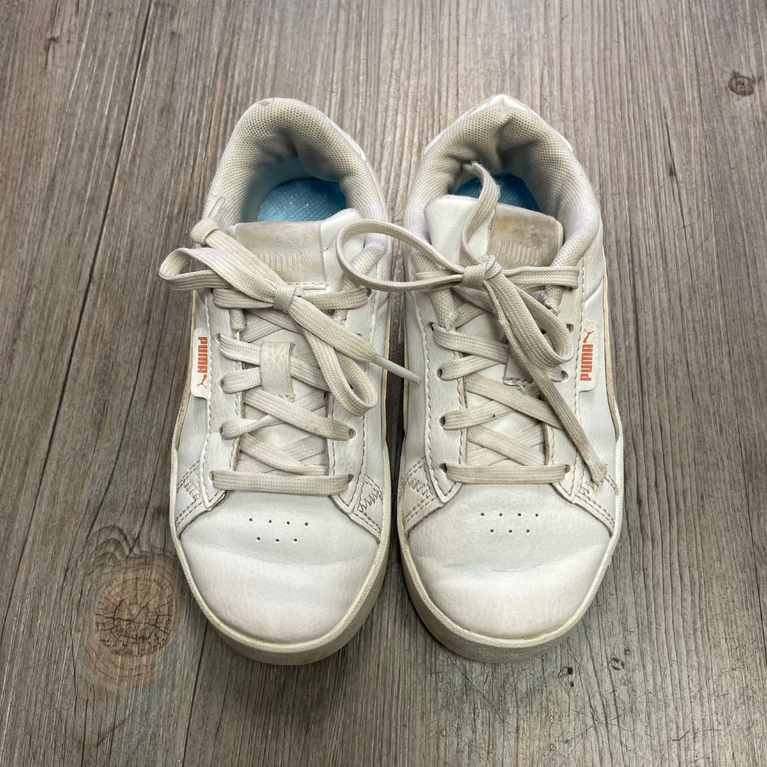 White Puma Lace Up Sneaker, 12Y