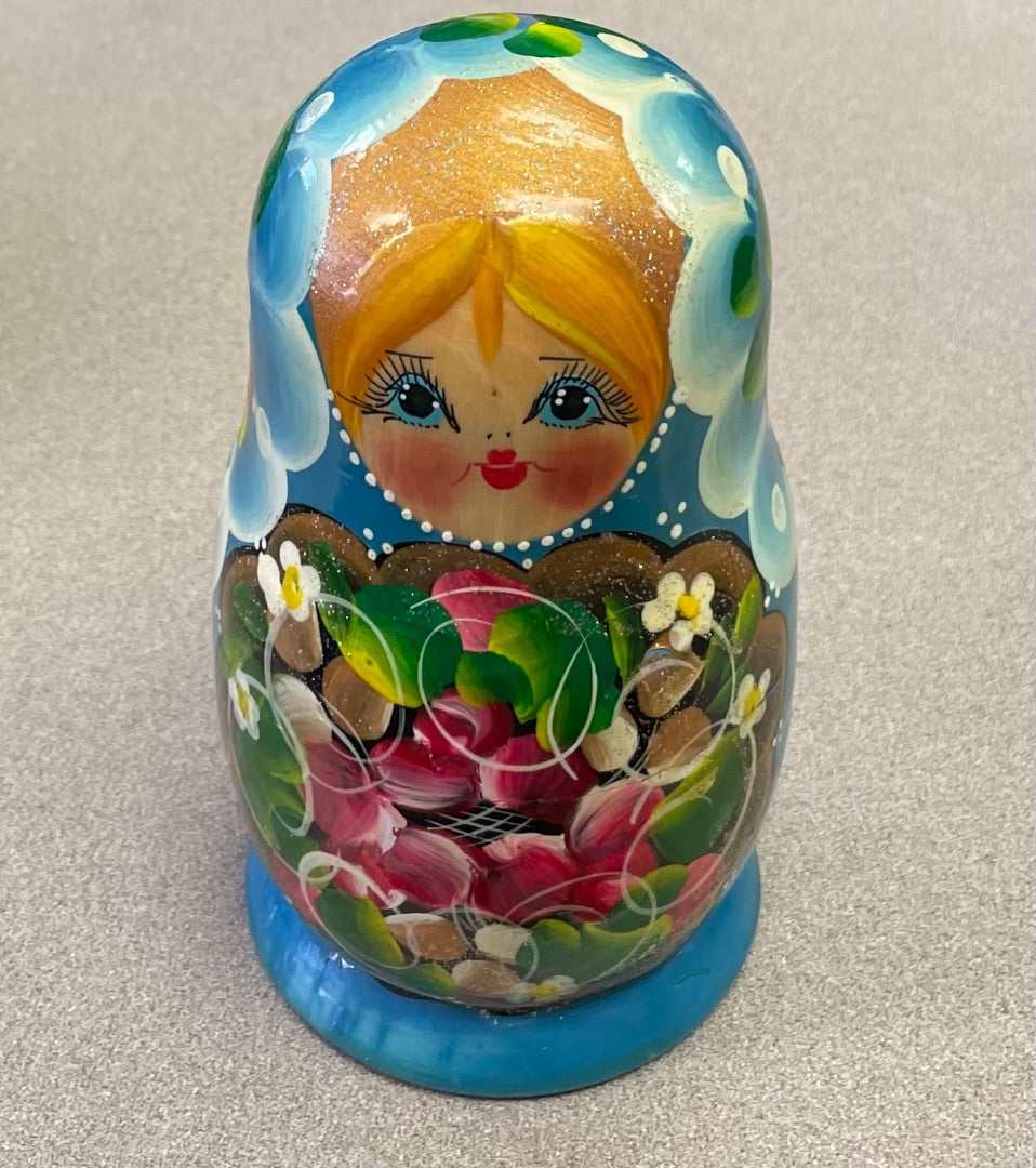 Multi Colour Nesting Doll Wooden, Pre-owned