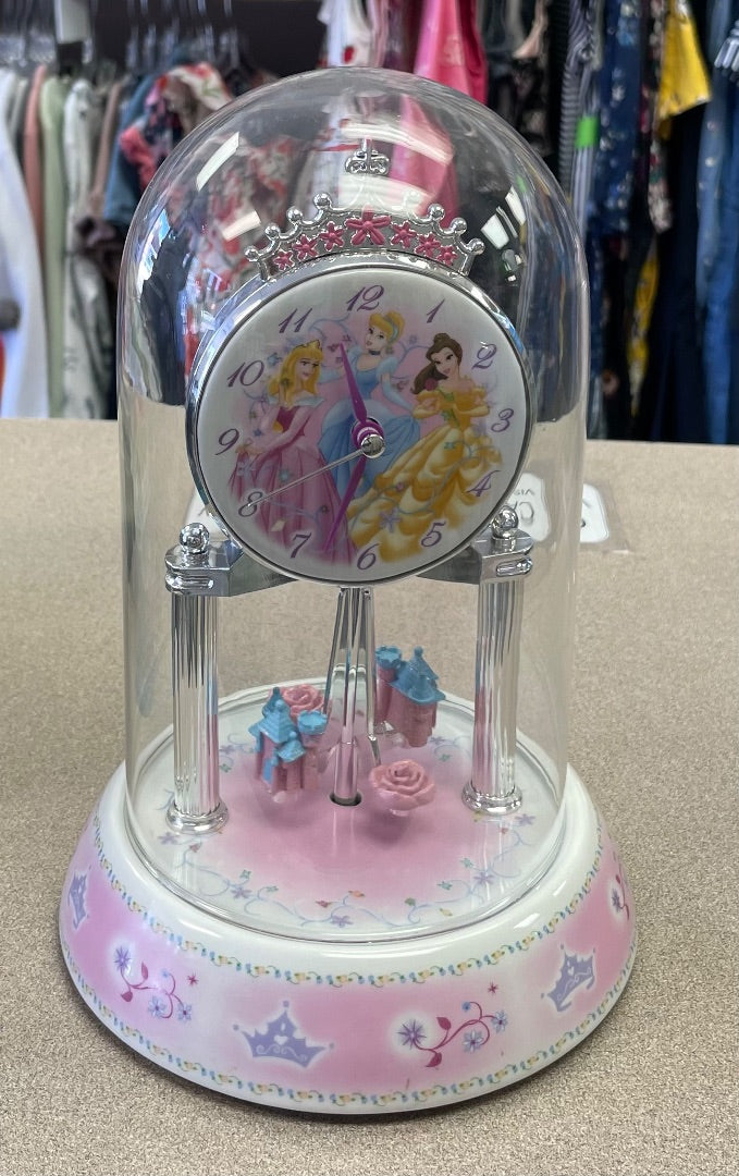 Pink Disney Clock, Battery Operated