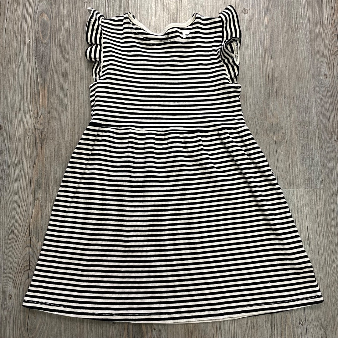 Black White H&M Stripe Dress, 6-8Y