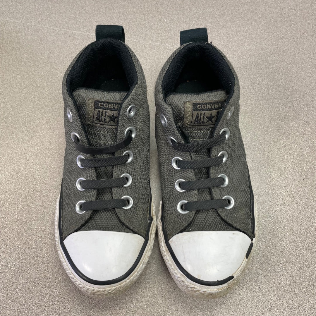 Green Converse Hightop Shoes, 12Y