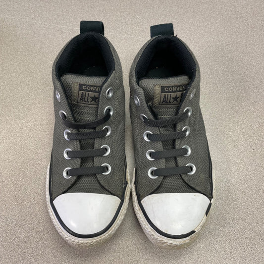 Green Converse Hightop Shoes, 12Y