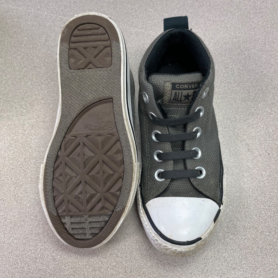 Green Converse Hightop Shoes, 12Y