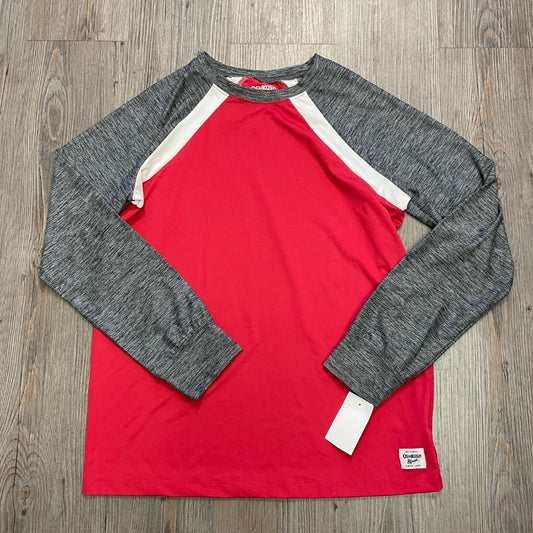 Red  Grey Oshkosh NEW LS Top, 12Y