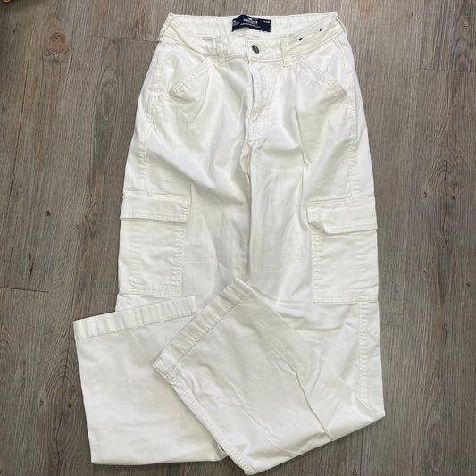 White Hollister Ultra High Rise Cargo Pants, 25Waist
