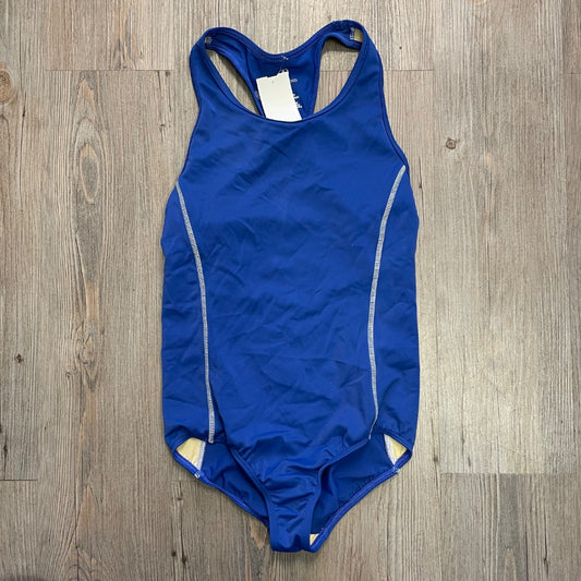 Blue Lands End One Piece Bathing Suit, 12Y