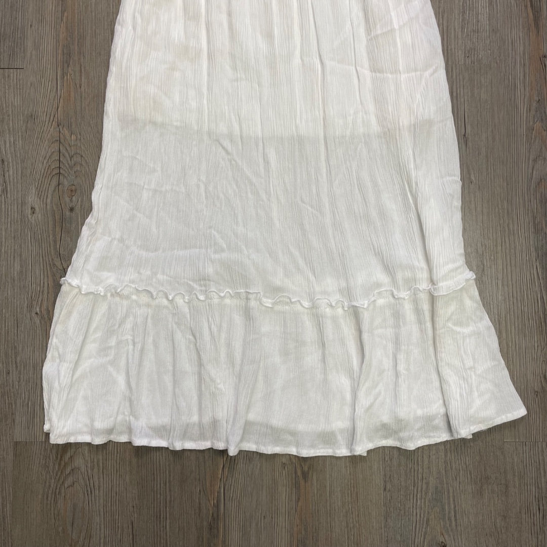 White Streetwear Society Crochet Dress, Medium
