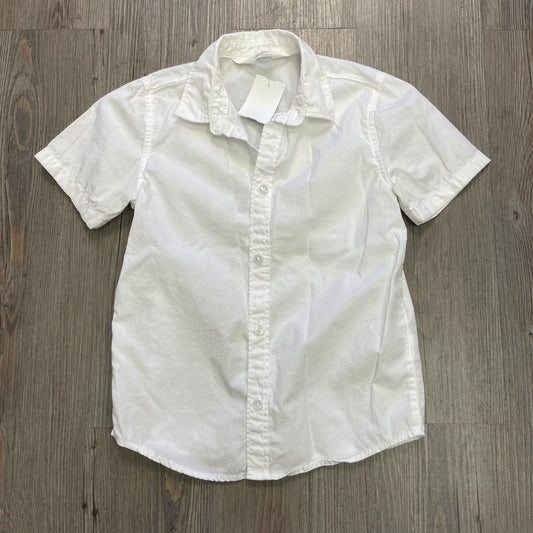 White H&M SSL Button Down Shirt, 5-6Y