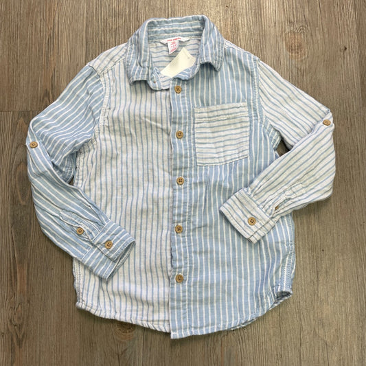 Blue Stripe Joe Fresh LS Shirt, 6Y