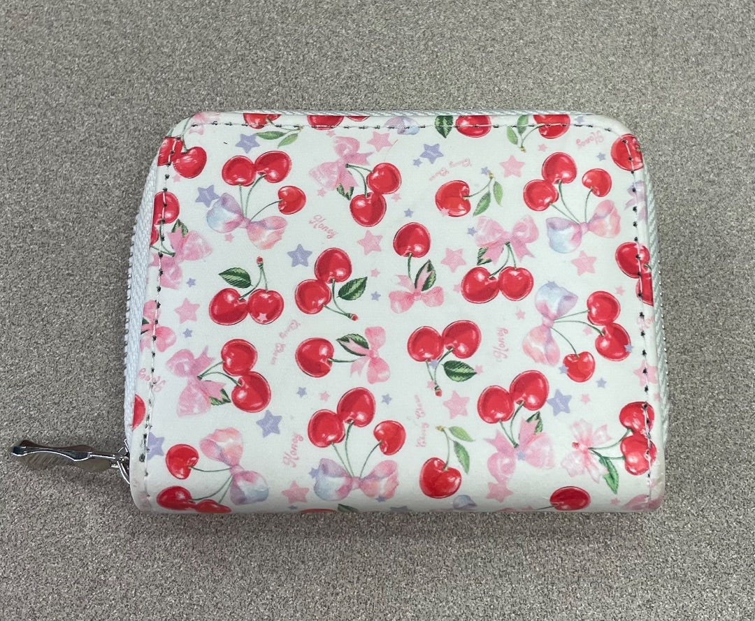 Multi Colour Cherry Kids Wallet, Small