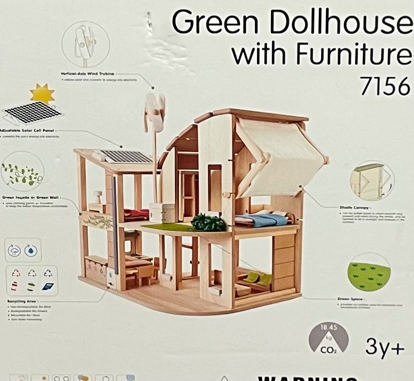 Natural  Plan Toys Green DollHouse, 3Y+