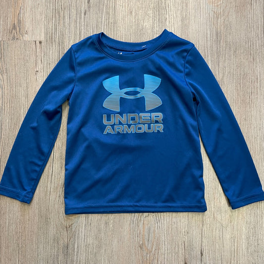 Blue Under Armour LS Active Tee, 2Y
