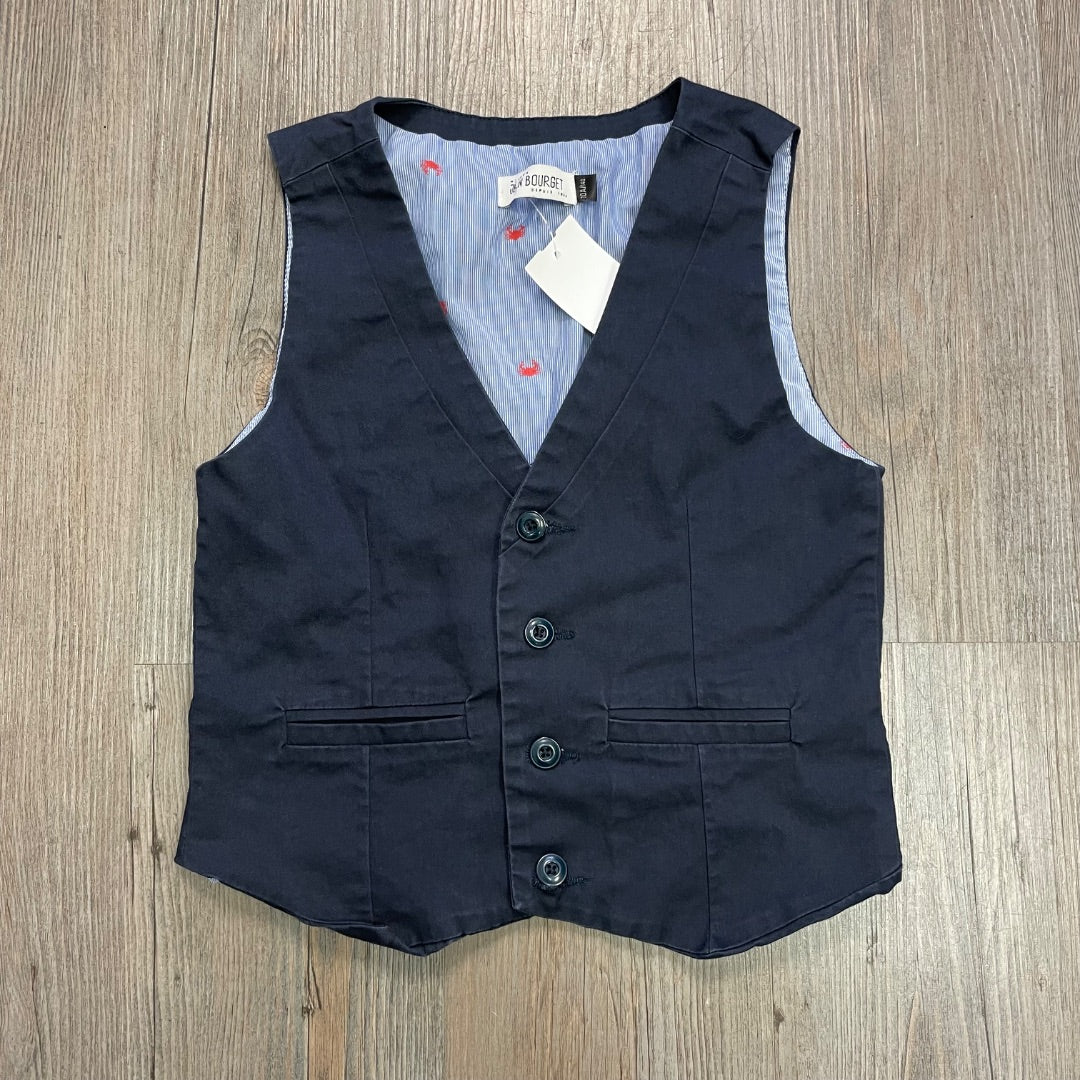 Navy Jean Bourget Vest, 10Y