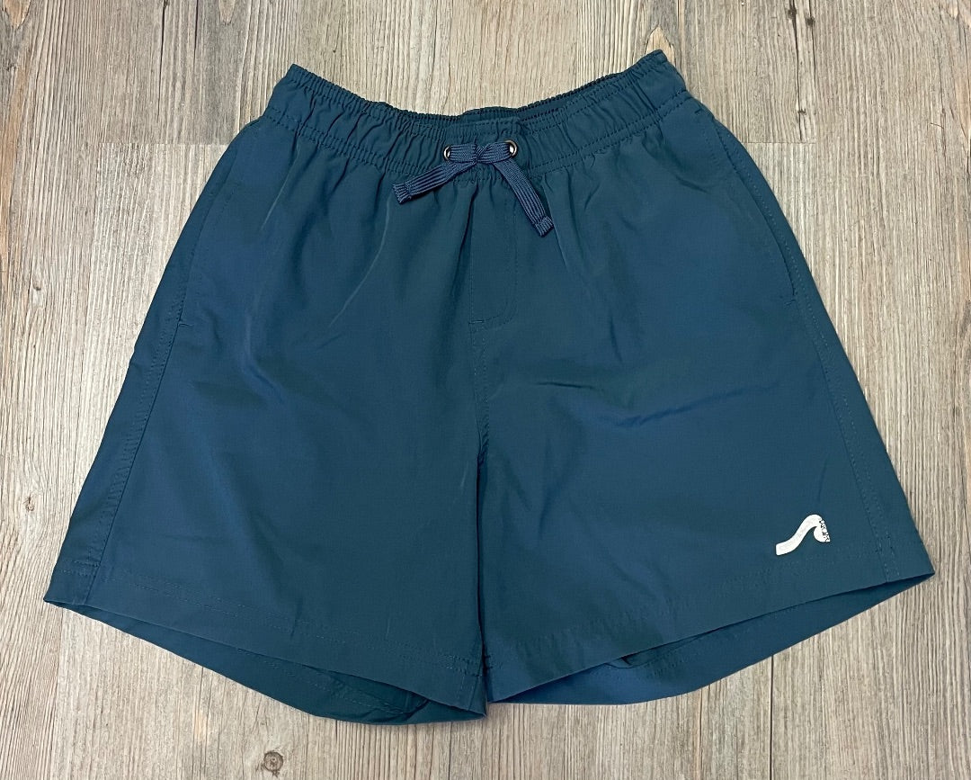 Navy Surf Style Swimming Shorts, 12Y
