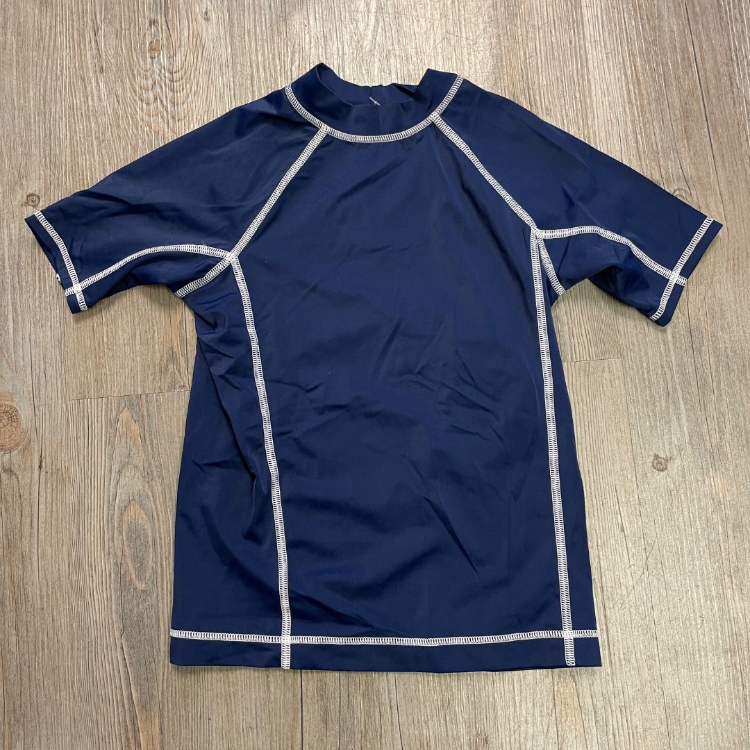 Navy Lands End SSL Rashguard, 5-6Y