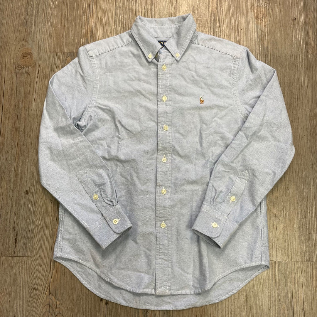 Blue Polo Ralph Lauren LS Shirt, 10-12Y