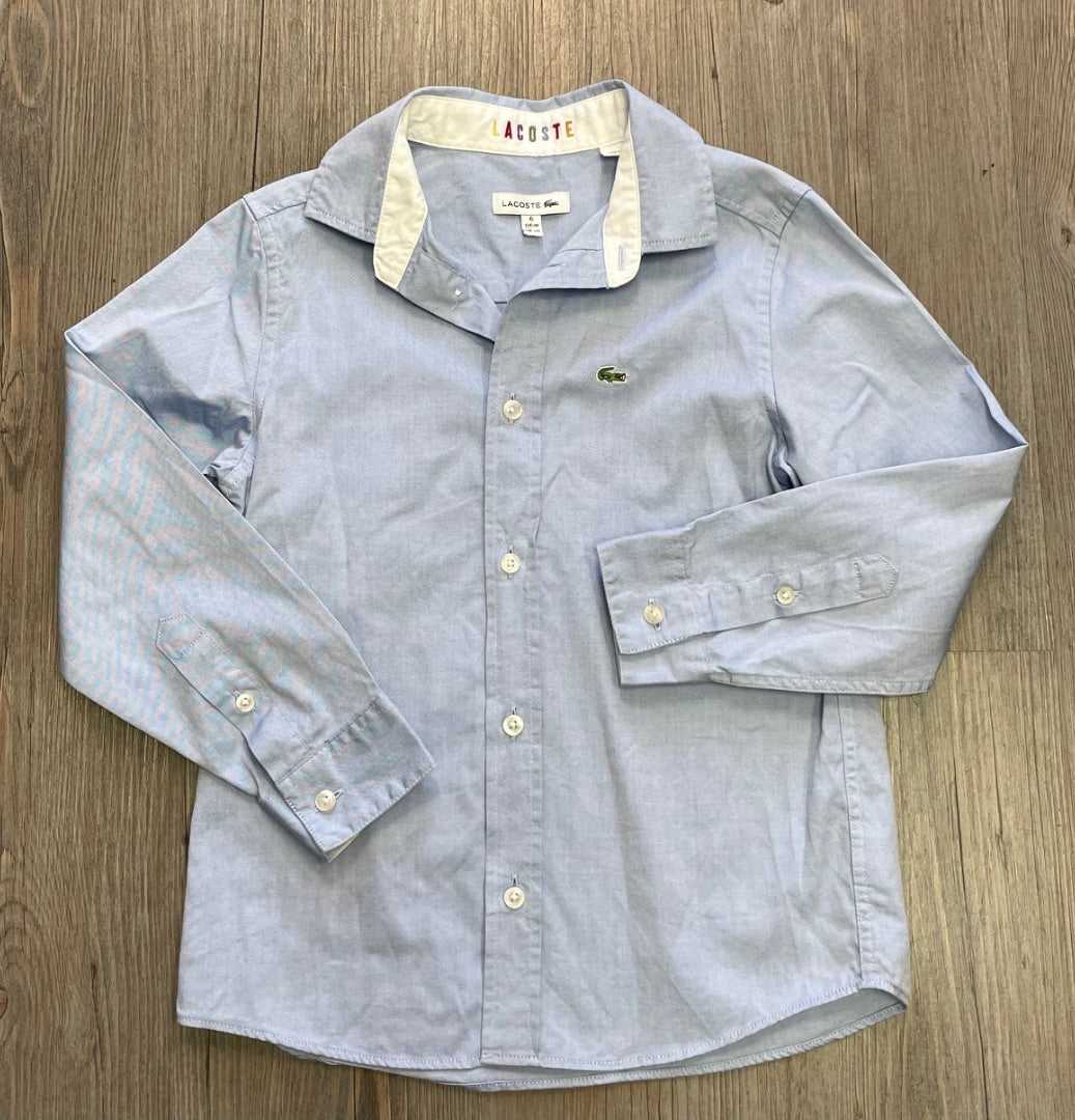 Blue Lacoste Dress Shirt LS, 6Y