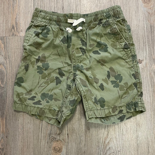 Green Floral Gap Draw String Short, 6-7Y