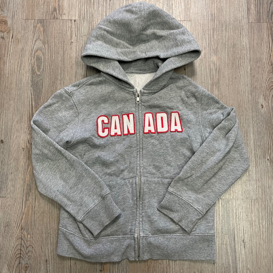 Grey  Zip Hoodie, 6-8Y