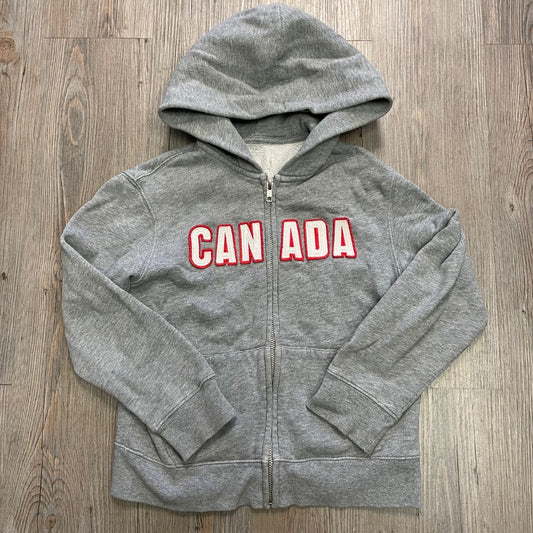 Grey  Zip Hoodie, 6-8Y