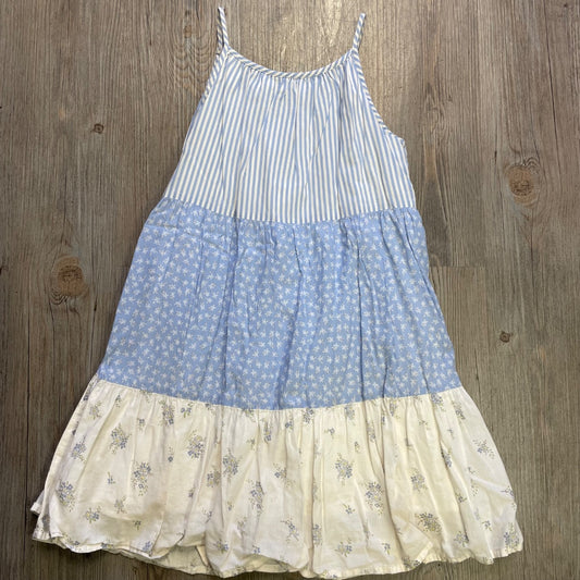Stripe Blue Floral H&M Lined Summer Dress, 4-5Y