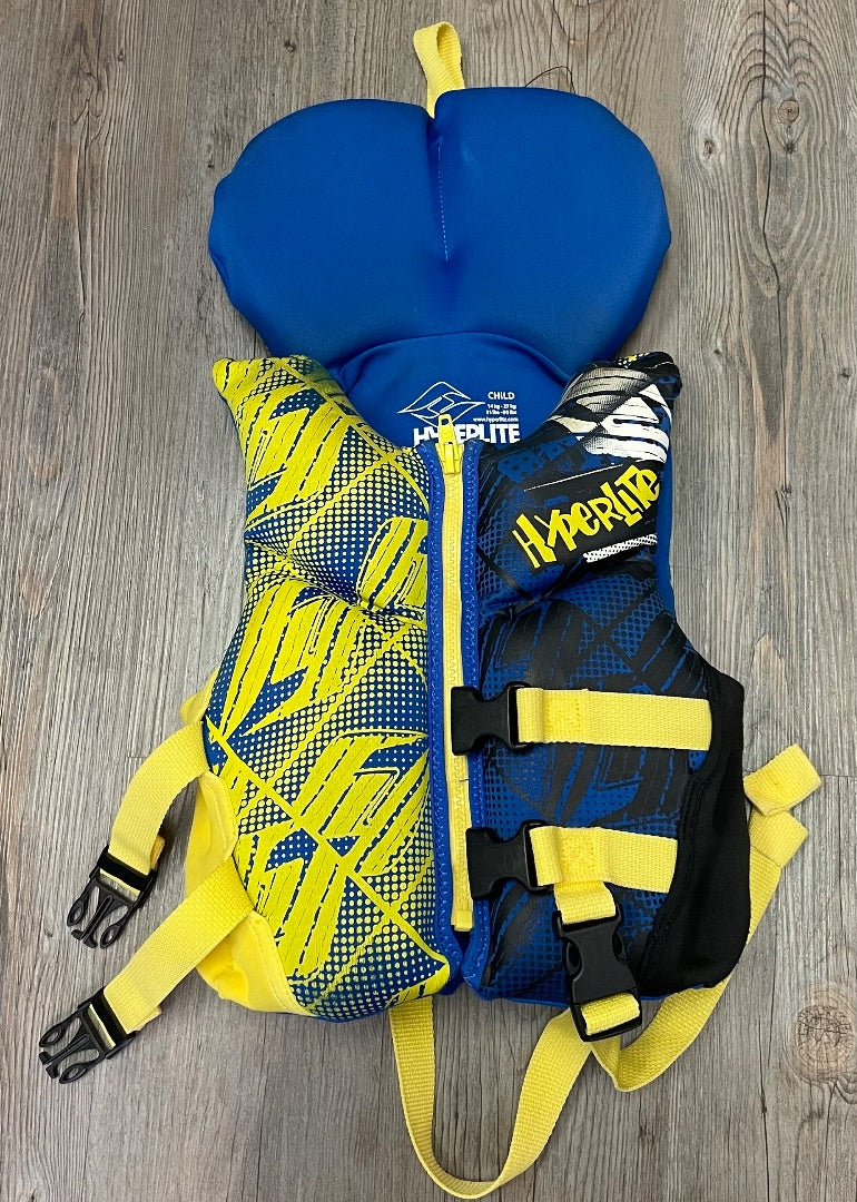 Blue Hyperlite Life Jacket, 30-60LBS