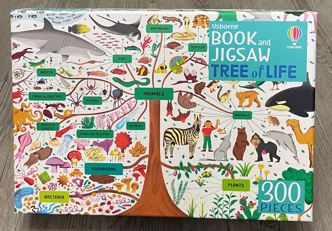 Multi Colour Usborne Tree of life Book and Jigsaw, 9Y