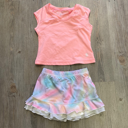 Floral Sofibella 2PC Active Clothing Set, 6Y
