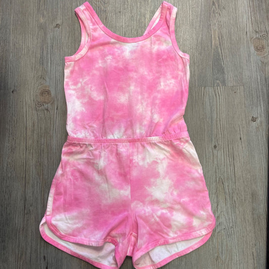 Teidye Pink Gap Romper, 8Y