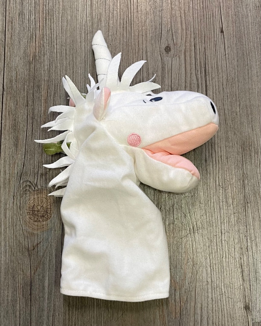 White Ikea Unicorn Hand Puppet Hand Puppet, Pre-owned