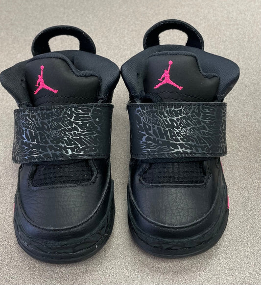 Black Nike Air Jordan Velcro Lace Up Shoes, 4T
